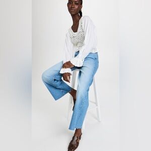 FREE PEOPLE Megan Crochet Top WHITE XS